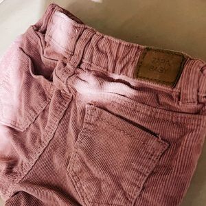 ZARA Pink corduroy JEANS